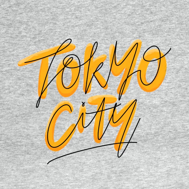 Lettering Tokyo City by hyppotamuz